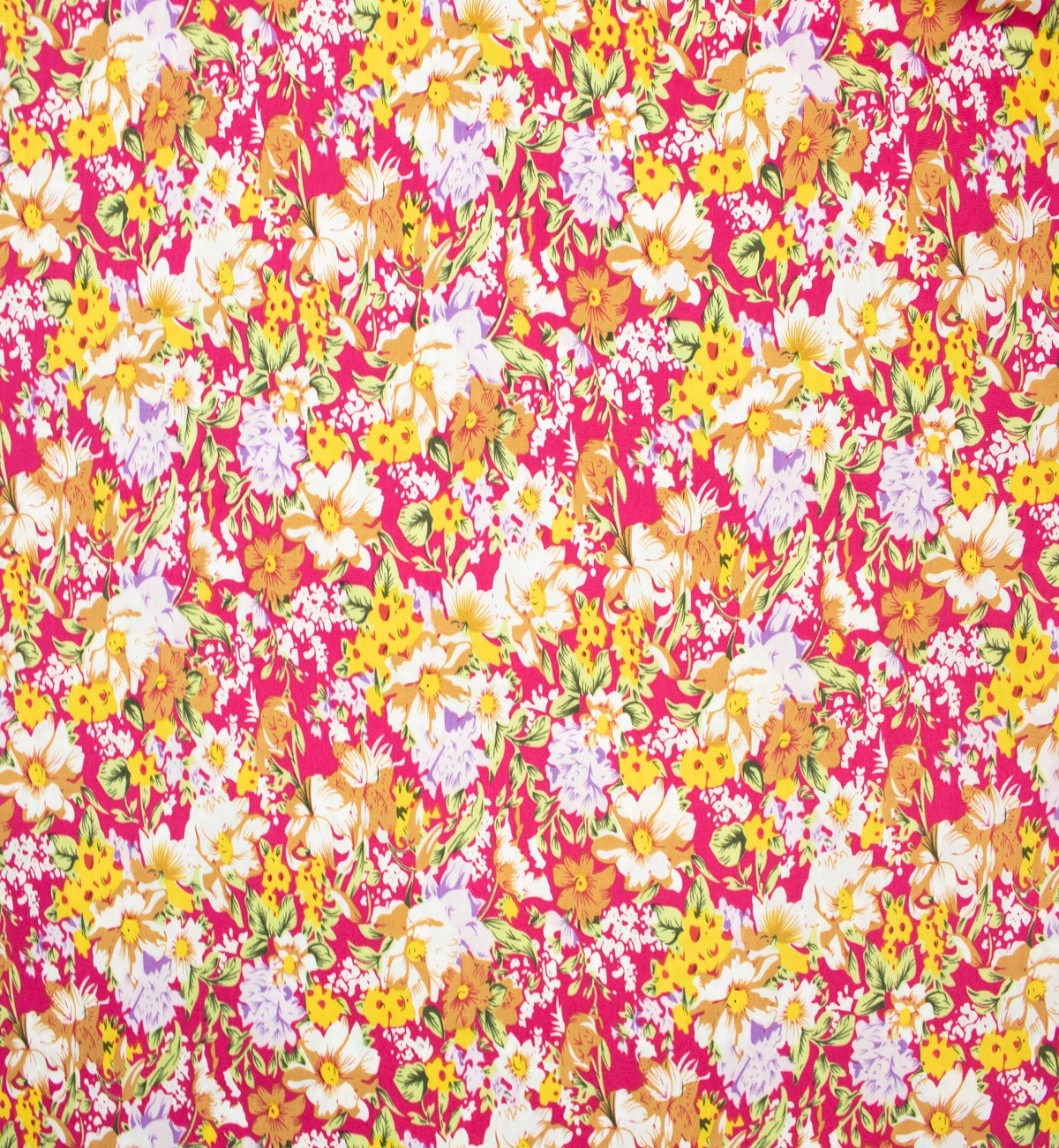 Yellow Flower Pattern Printed Cotton Poplin Fabric – Zuraiq Textiles