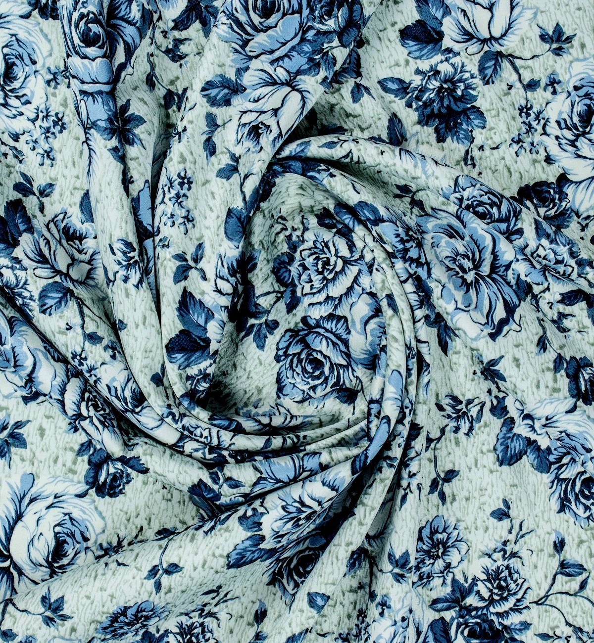 Light Weight Floral Design Sky Blue, Silk Fabric – Zuraiq Textiles